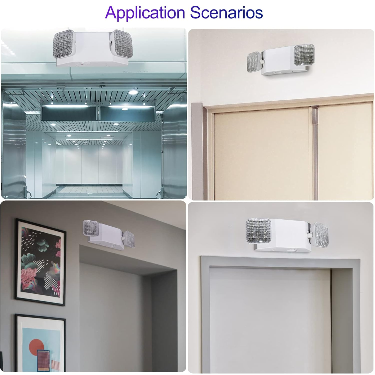 Fast Shipping Led Emergency Light with Battery Backup Two Head Commercial Emergency Led Lights 120-277v Hardwired Exit Fixtures