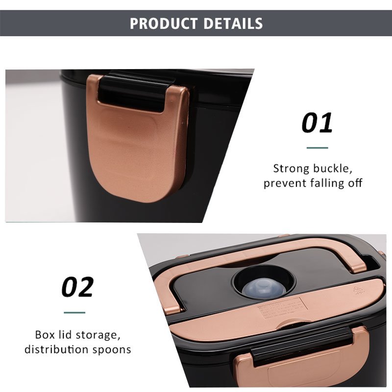 Kitchen Accessories Stainless Steel Portable Bneto Heated Electric Lunch Box Food Warmer with Carry Bag Smart Home Products
