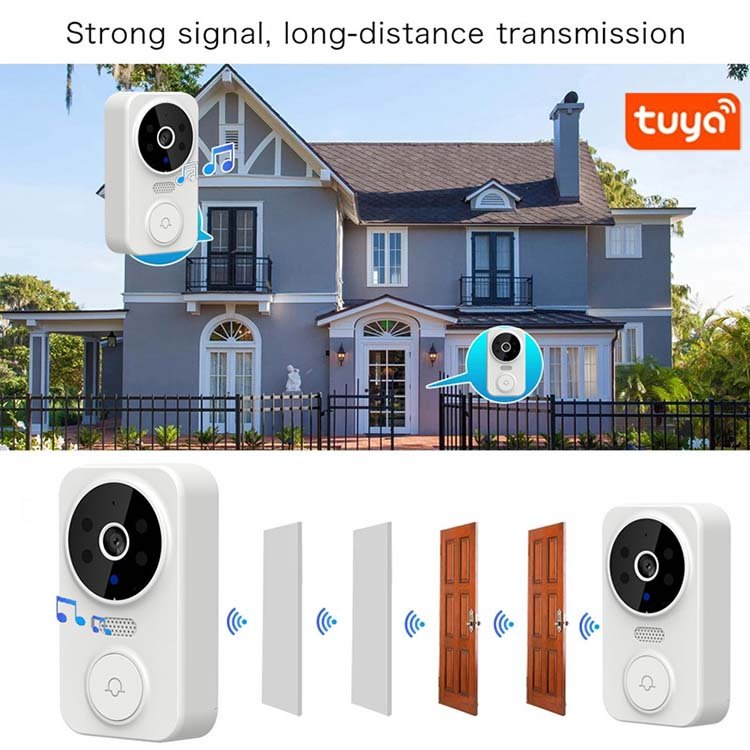 Rscamtom Tuya Smart Batteries Waterproof Night Vision Home Security 1080P Camera Digital Visual Intercom WIFI Wireless Doorbell
