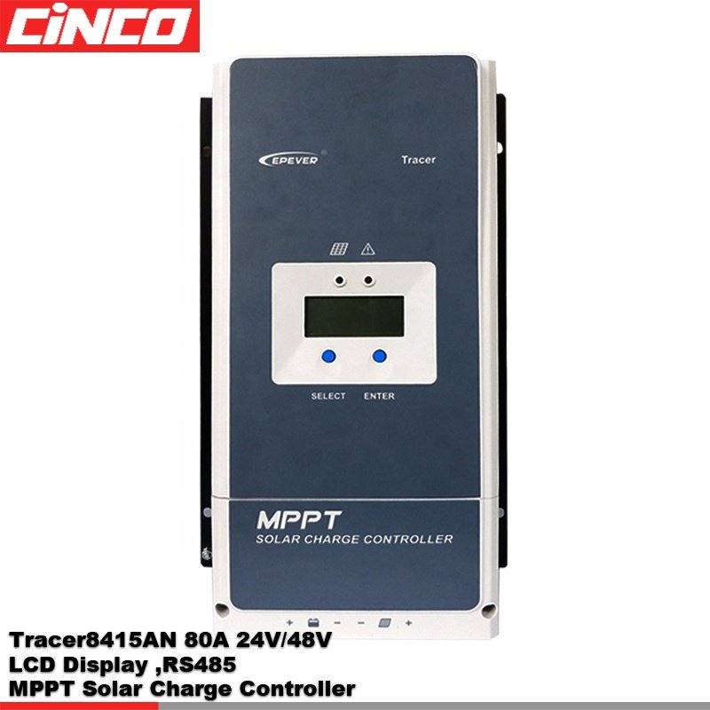 EPEVER Tracer8415AN 80A MPPT Solar Controller Auto 12/24/36/48V with Max PV 150V Input for Lithium Battery