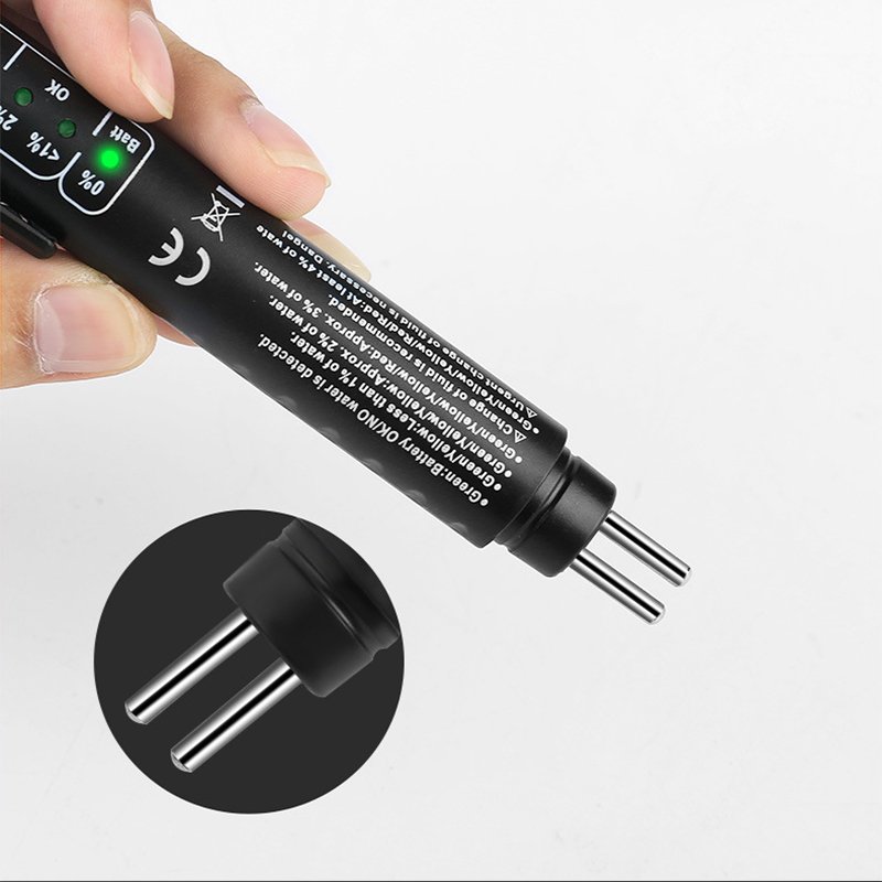 DOT3 DOT4 DOT5 Automotive Brake Fluid Tester with 5 LED Indicators for Vehicle Moisture Testing