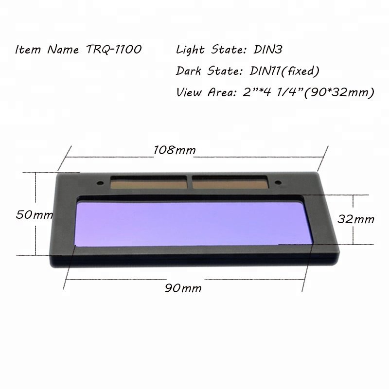 High Quality Blue Green Yellow True Color Solar Auto Darkening Welding Filter Lens