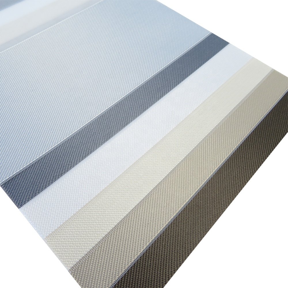 High Quality Dual Window Smart Motorized Combi Wifi Automatic Electric zebra Roller Blinds Shade Blackout Drive Motorized Korea
