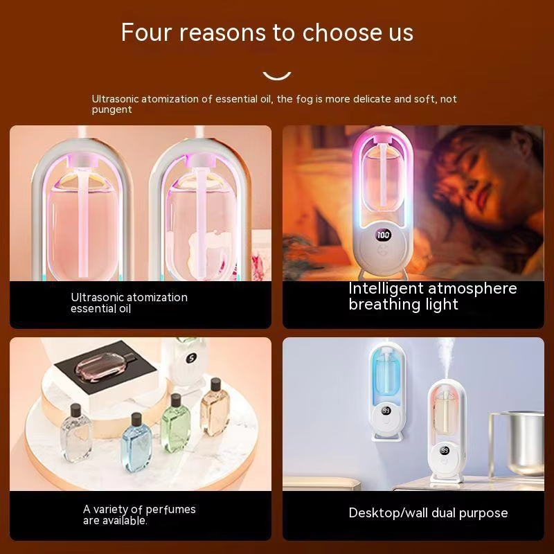 Portable Automatic Essential Oil Diffuser Auto Aromatherapy Bathroom Deodorizer Machine Hotel Spray Fragrance Machine