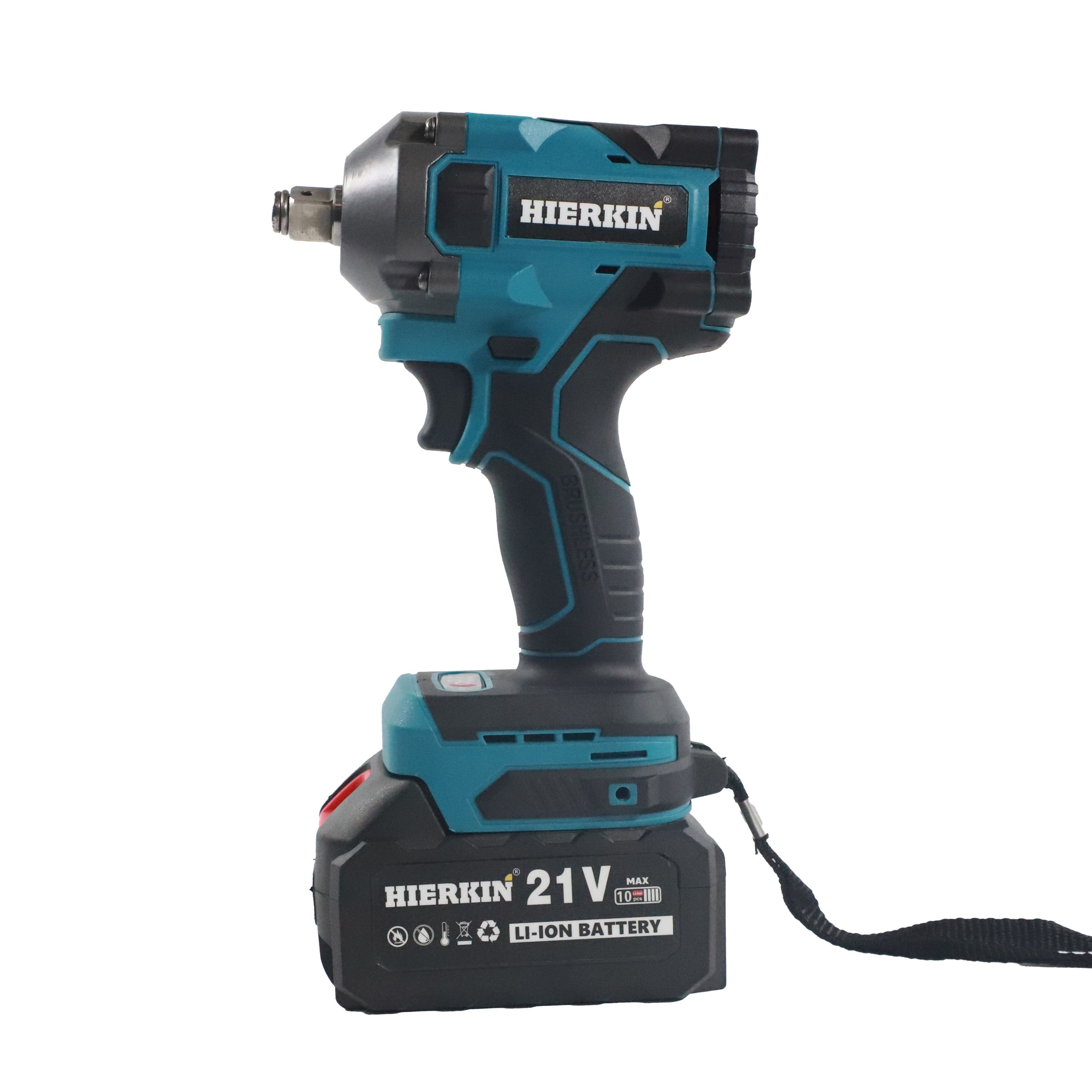 HIERKIN High Torque Cordless Auto Repair Power Tools Klucze Nasadowe 21v Impact Impact Wrench Brushless Wrenches Socket Set