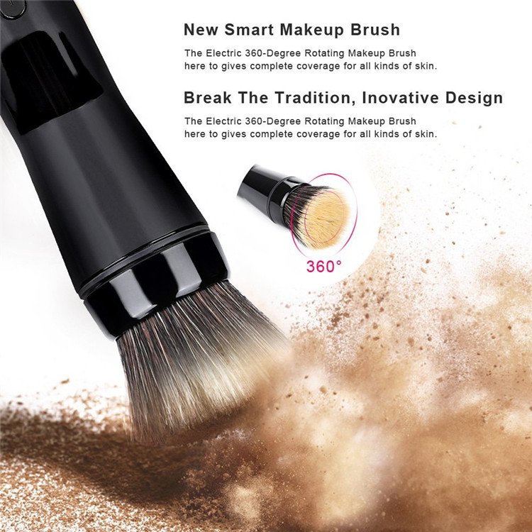 Auto Recharge Makeup Brush for Blending Contouring Highlight Airbrush Finish 3 Speeds -Rechargeable Automatically Makeup Brush