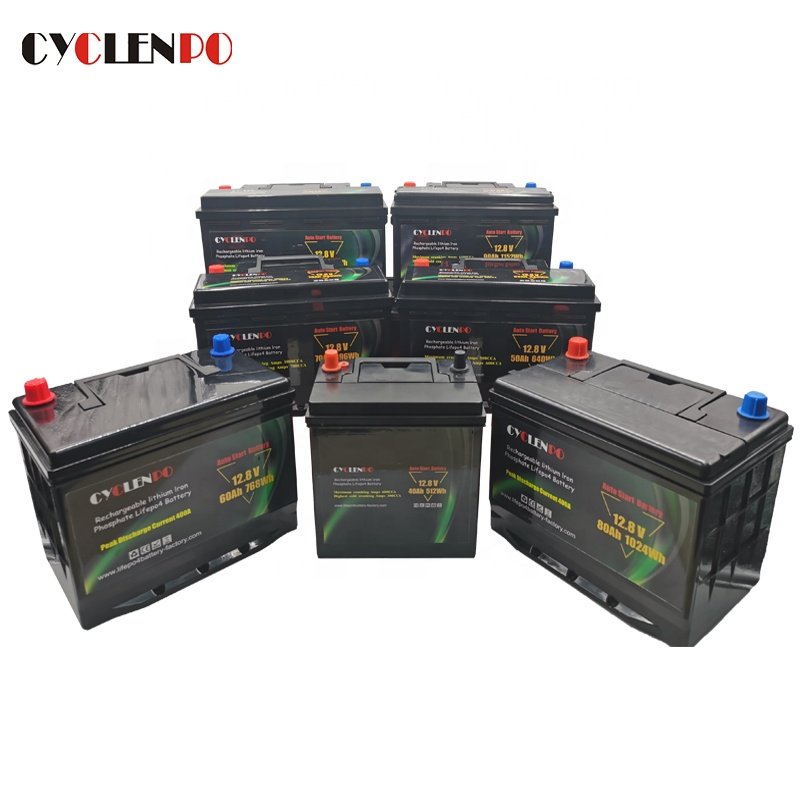 Factory Supply 400CCA Lifepo4 Auto Starter 12v 50ah Lithium Ion Car Battery