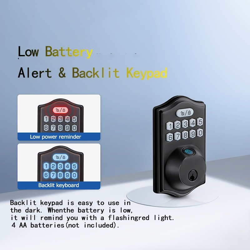 Tuya Nfc Auto Smart Lock Knob Anti-theft Front Door Luxury Home Keypad Smart Fingerprint Deadbolt Lock With Key