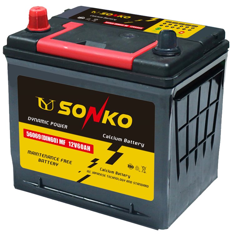 SONKO High Quality DIN75 12v 75ah Auto Battery for Car BATTEYR
