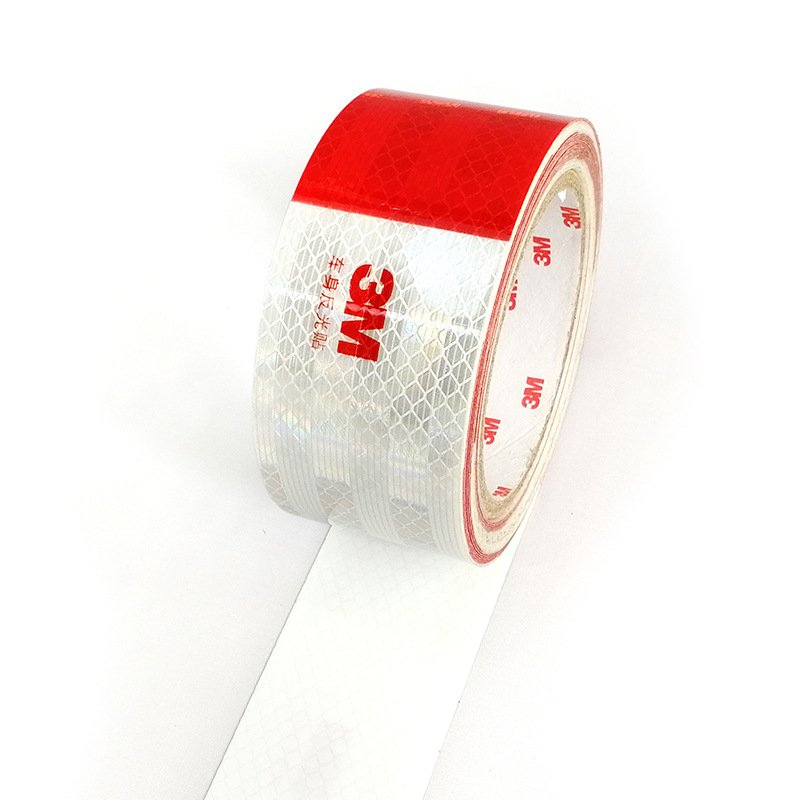 YITUO Reflective Tape 983D Strong Sticky PVC Material Red & White Alternative for Truck & Car Masking 50mmX45.72M