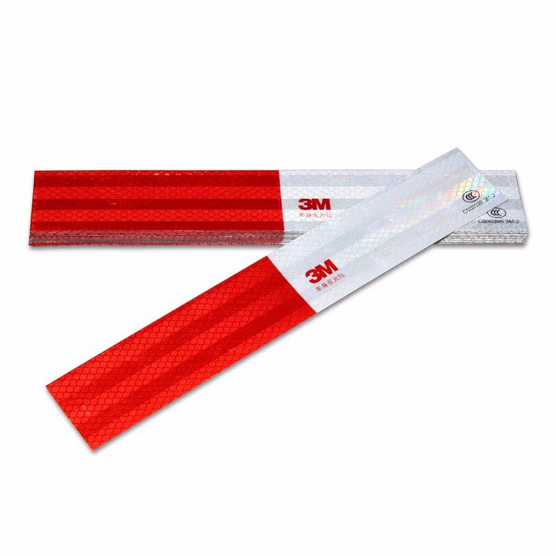 YITUO Reflective Tape 983D Strong Sticky PVC Material Red & White Alternative for Truck & Car Masking 50mmX45.72M
