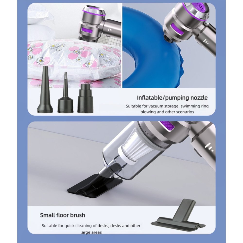 18000Pa Auto Automotive Car Aspirator Interior Seat Cleaning Battery Power 2 in 1 Portable Hand Held Vacuum Cleaner for Car