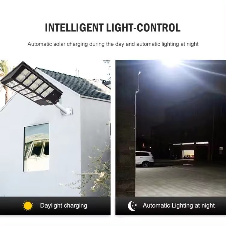 All in One IP65 Remote Control Battery Powered Panel Solar Luz De Rua LED Solar Street Light Para Exterior