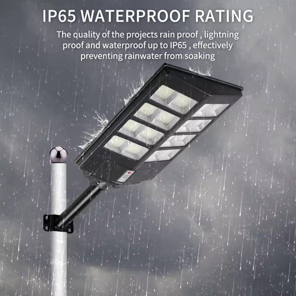 All in One IP65 Remote Control Battery Powered Panel Solar Luz De Rua LED Solar Street Light Para Exterior