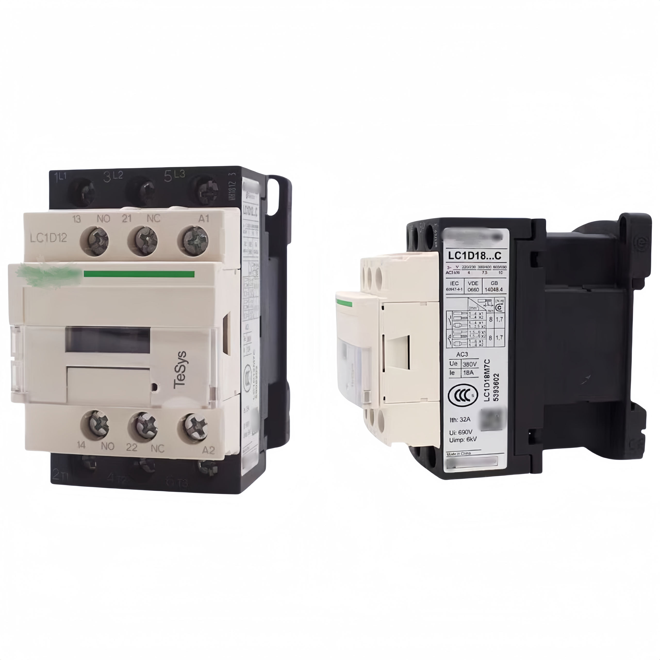 LC1D95M7 3P 95A 220V AC TeSys Contactor