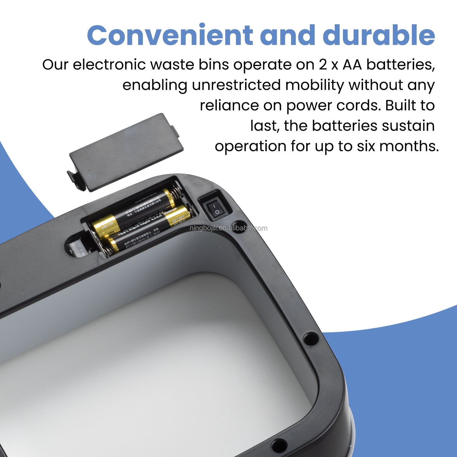 JILI Plastic Dustbin Portable Trash Can User-friendly and Effortlessly 10L 24 Hour Odor Isolation Enclosed Waste Bin Small Place