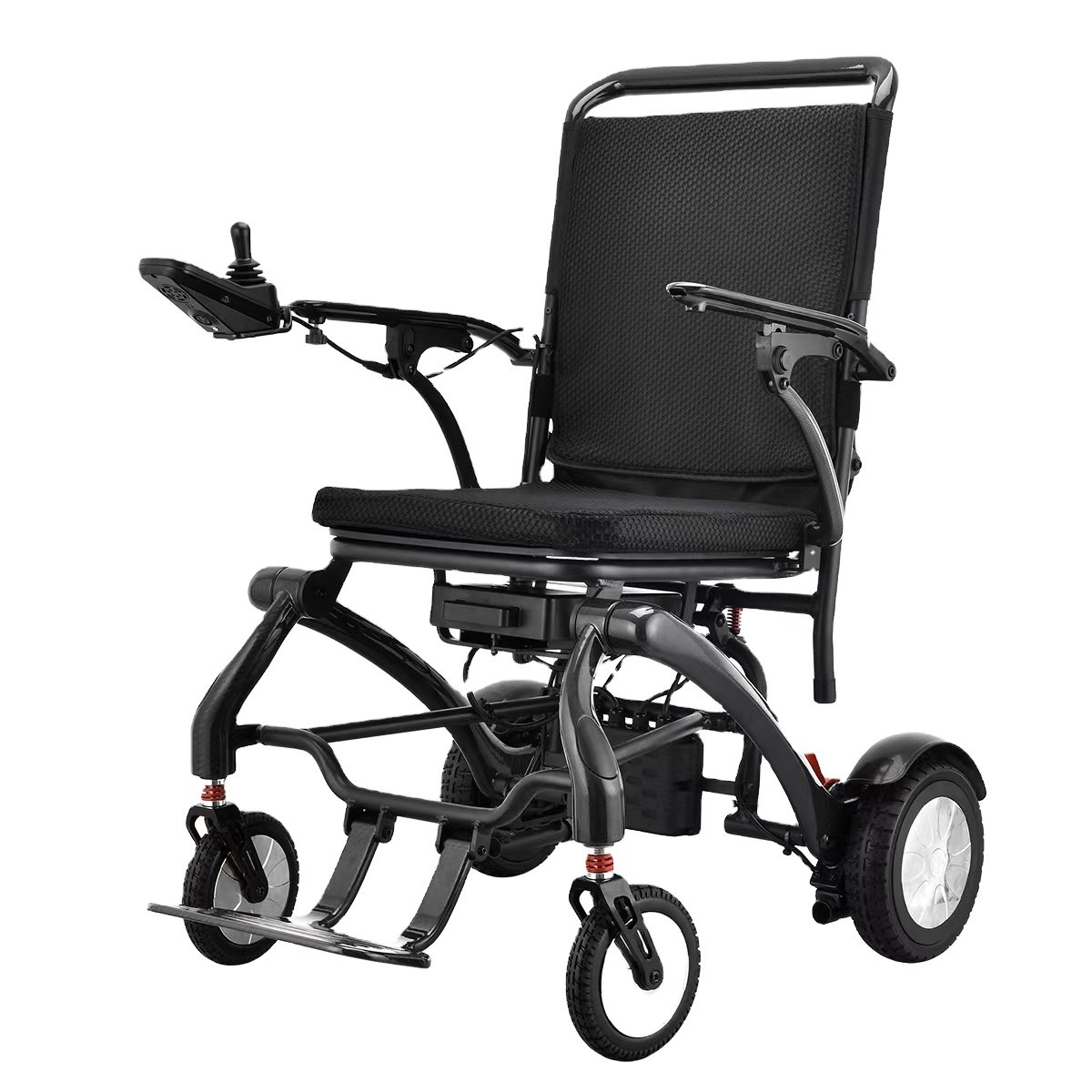 2024 Hot Sales Ultra Light Foldable Lightweight Lithium Battery Fully Auto Folding Luxury Carbon Fiber Electric Wheelchair