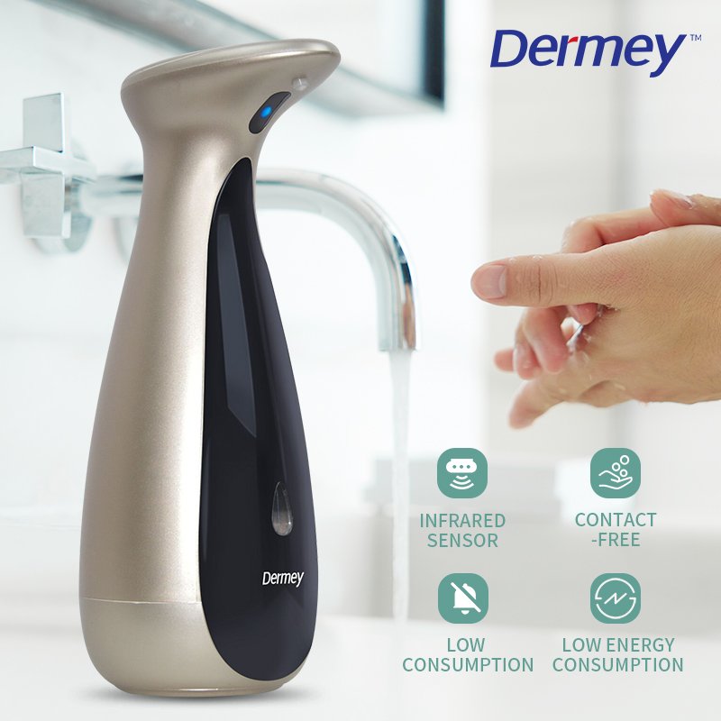 Dermey High Quality Touchless Battery Auto Soap Dispenser with Sensor for Hotel and Family Apartment Kitchen Use