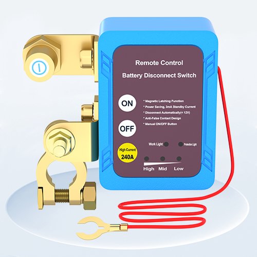 Battery Switch 12V 240A Battery Cut Off Switch With M8 Terminal Battery Isolator Switch for Car Truck Boat