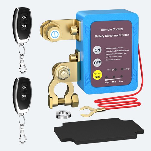 Battery Switch 12V 240A Battery Cut Off Switch With M8 Terminal Battery Isolator Switch for Car Truck Boat
