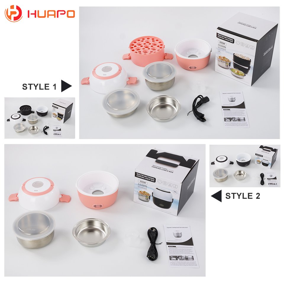 Portable Electric Heating Lunch Box Bento Box Storage Boxes & Bins Minimalist Customized Logo Suitable for All Seasons
