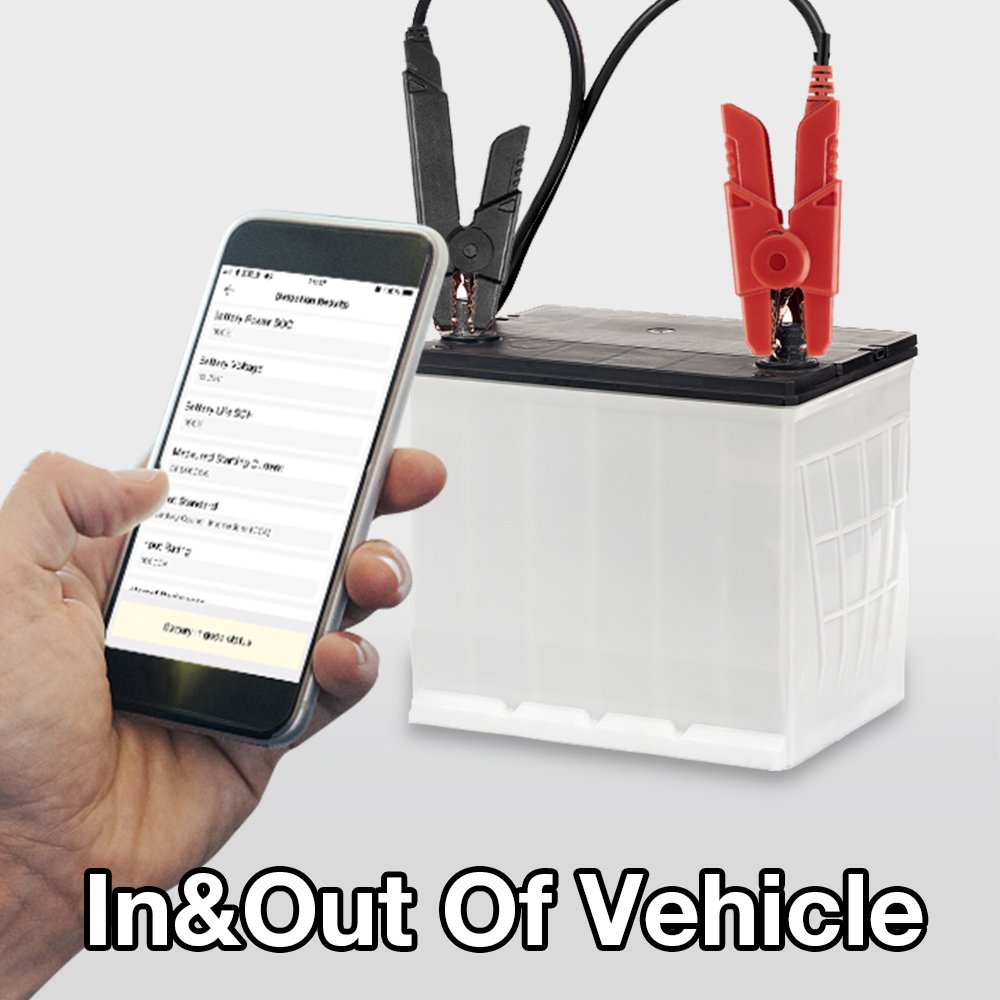 BST 360 Bluetooth Battery Test Clip 12V Car Battery Analyzer Auto Tester With Charging System Cranking Test