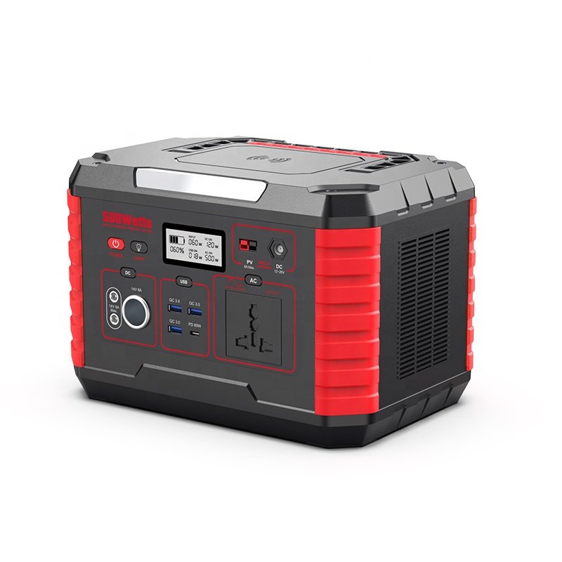 Home Battery Charger Solar Panel Charging Camping 500W Solar Generators Portable Power Banks Power Station New Energy 500wh 220v