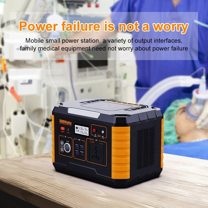 Home Battery Charger Solar Panel Charging Camping 500W Solar Generators Portable Power Banks Power Station New Energy 500wh 220v