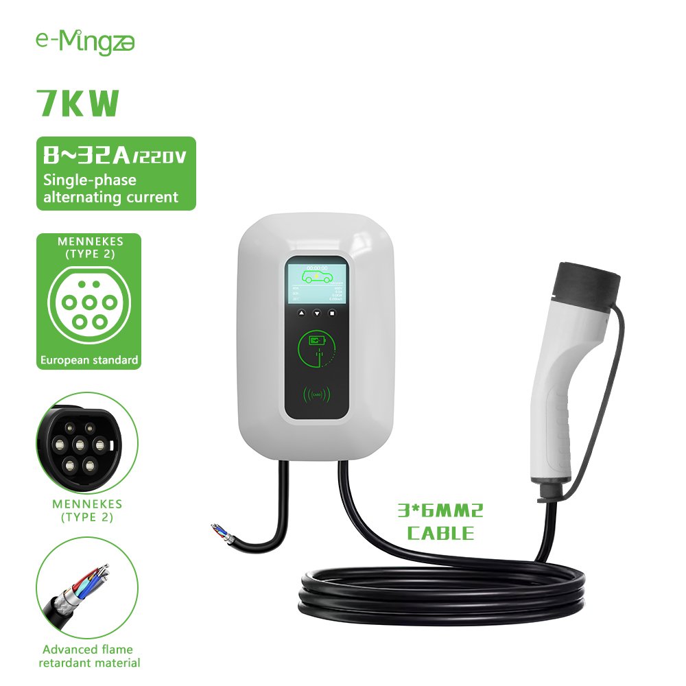 European Standard Sngle-phase Alternating 32A Current New Energy Wall Mounted Charging Pile