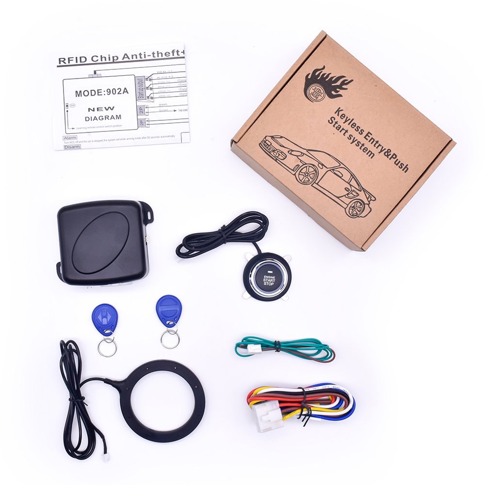 12V Start Stop Buttons Car Starter Switch Keyless Ignition Auto Engine Push Key Set Engine Start Stop System