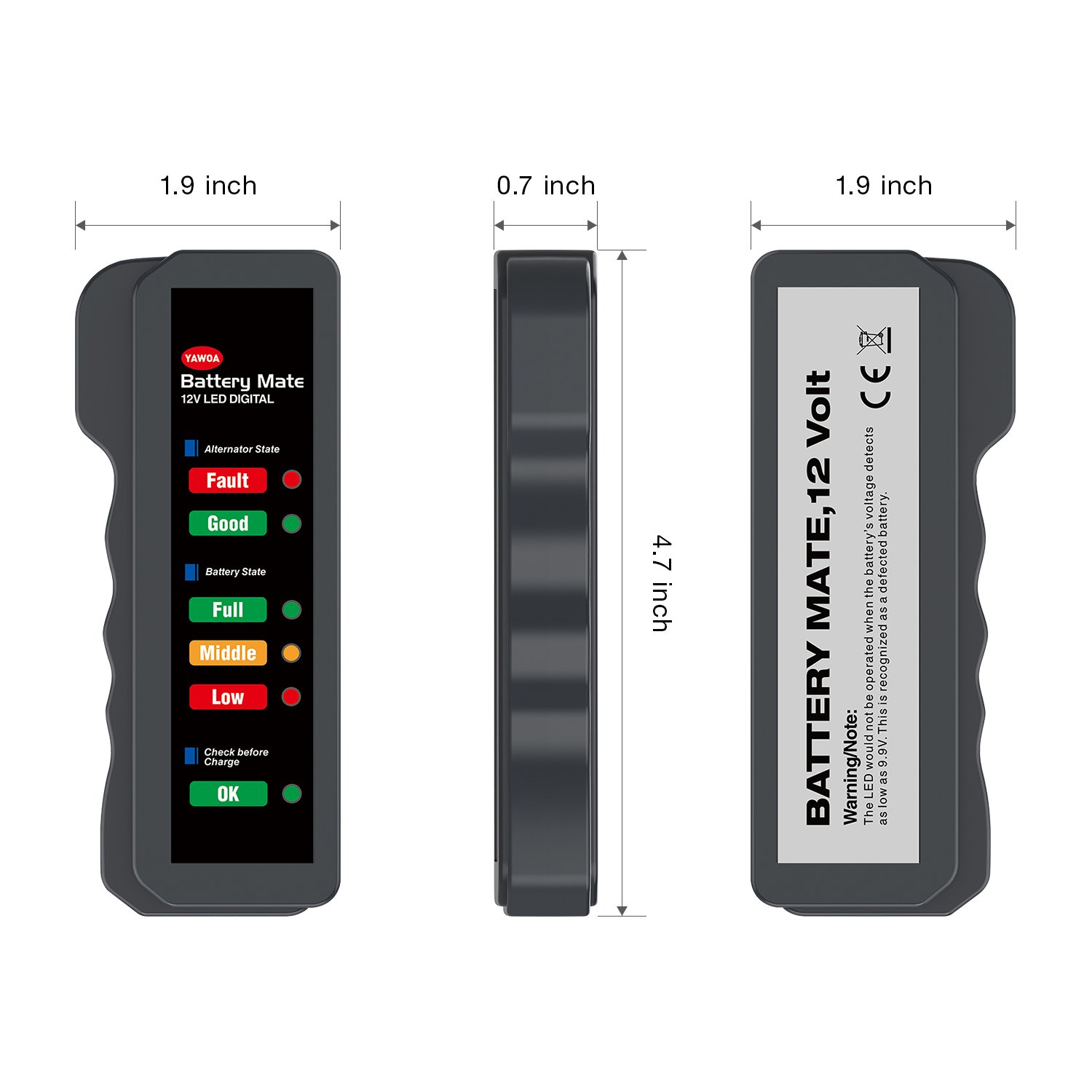 Wholesale 12V Digital Alternator BM310 Clip Auto Battery Analyzer 6 LED Lights Car Vehicle Battery Testing Tool