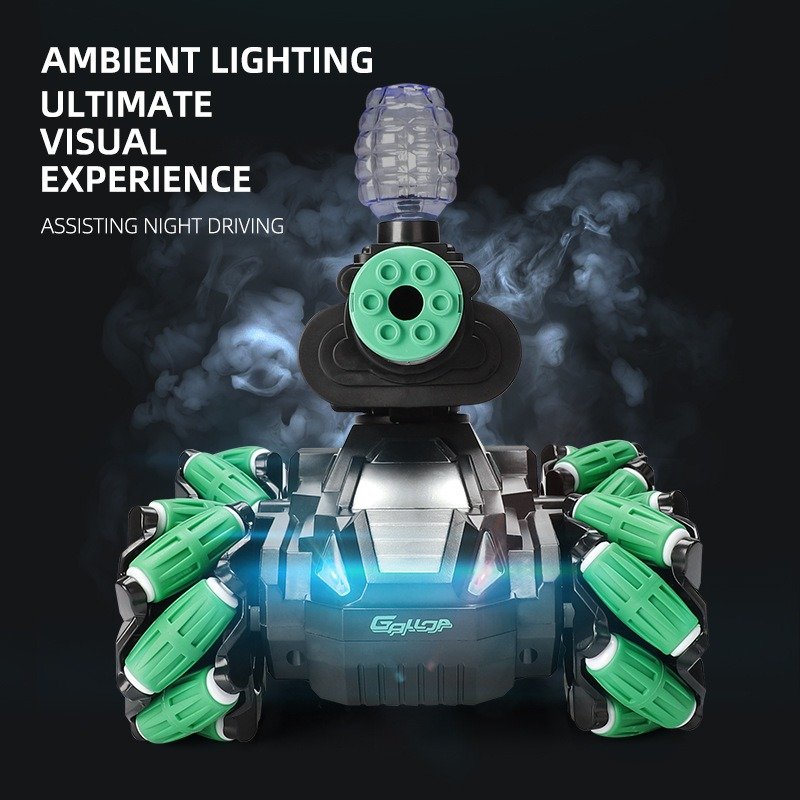 Gesture Sensing Handle Remote Control tank Music Spray Light Remote Control Car Tank Car Children's Toy Car