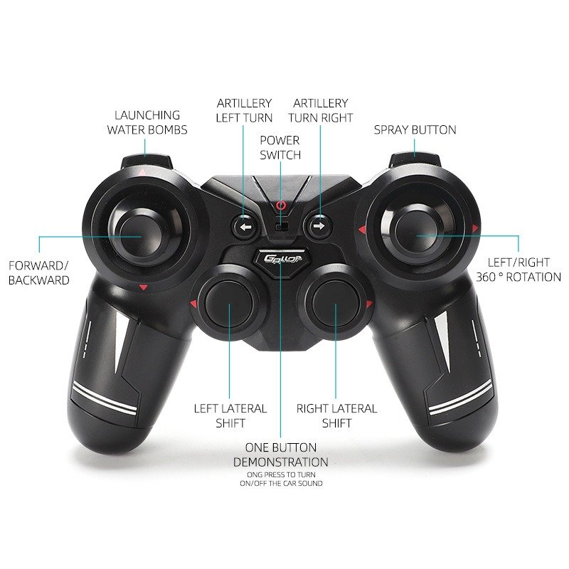 Gesture Sensing Handle Remote Control tank Music Spray Light Remote Control Car Tank Car Children's Toy Car