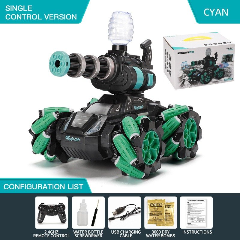 Gesture Sensing Handle Remote Control tank Music Spray Light Remote Control Car Tank Car Children's Toy Car