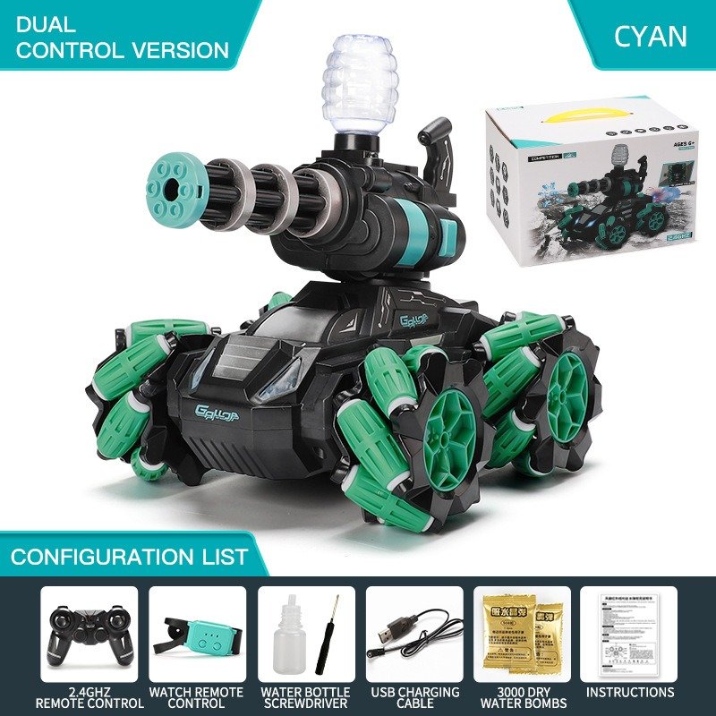 Gesture Sensing Handle Remote Control tank Music Spray Light Remote Control Car Tank Car Children's Toy Car