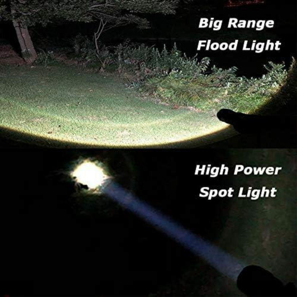 Rechargeable Torch Light Strong Power Flashlight LED DC Aluminum Alloy Emergency Lanterna Tatica De Led 100000 Lumens 100