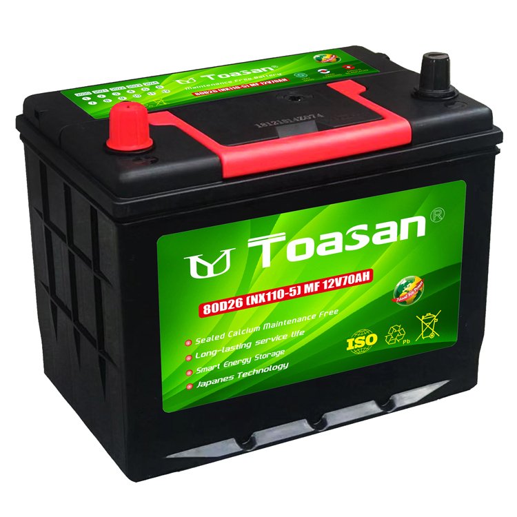 TOASAN 12V 65Ah Smf Battery Cost of Auto Parts New Car Battery NS70