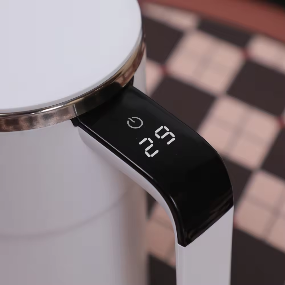 Promotion Gift Self-Stirring Stainless Steel Coffee Mug Rechargeable Automatic Magnetic Cup LED Display Temperature USB Power