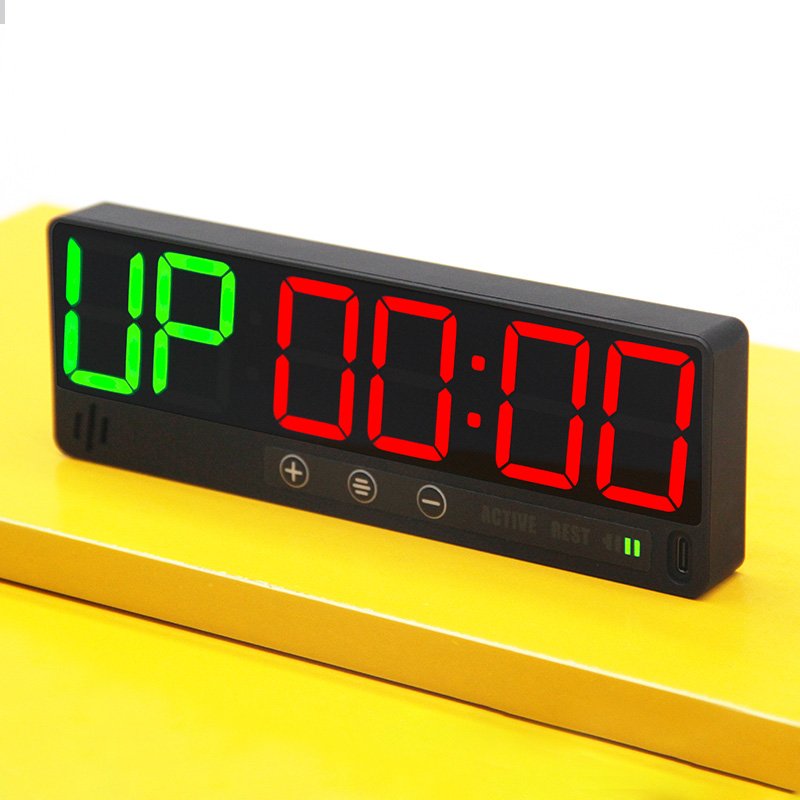 CHEETIE CP50 Upgraded Home Gym LED 6 Digits Auto Repeat Timer Magnetic Crossfit Timer With Multiple Intervals
