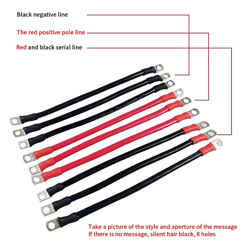 2AWG 4AWG 6AWG 8AWG Battery Charger Cable 36v & 48v 4 Gauge Heavy Duty Wire Lugs Golf Cart Battery Cables 6 Awg Battery Cables
