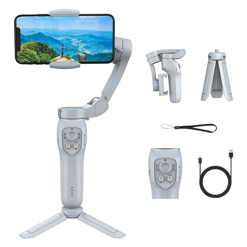 L7Cpro Plus Mobile Gimbal Stabilizer Anti-Shake Handheld Live Broadcast Selfie Stick Tripod With 360 Ai Auto Face Tracking