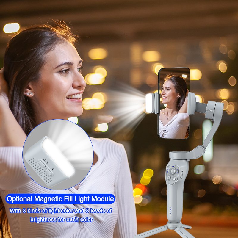 L7Cpro Plus Mobile Gimbal Stabilizer Anti-Shake Handheld Live Broadcast Selfie Stick Tripod With 360 Ai Auto Face Tracking