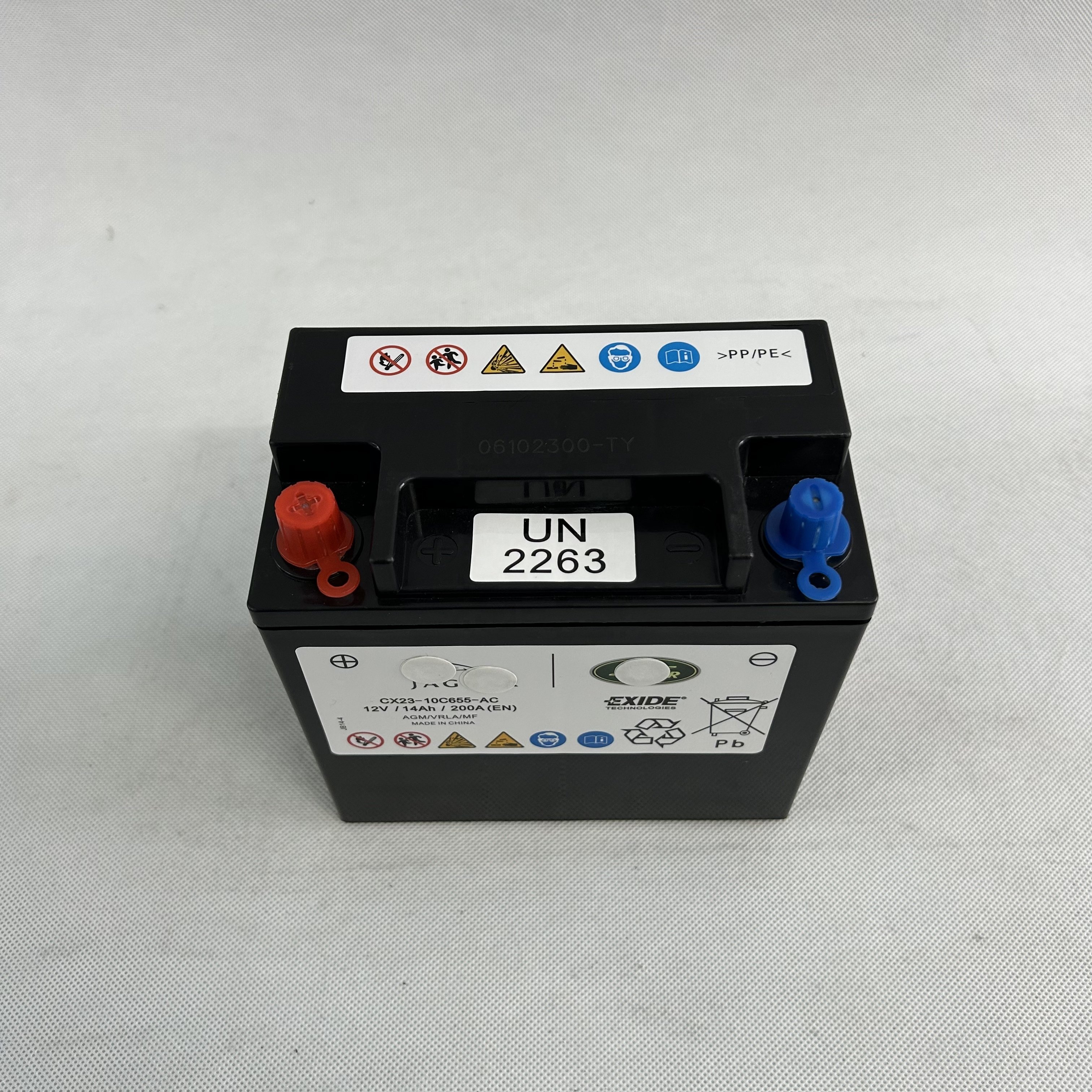 Hot Selling DIN14-SMF 12v 14ah Maintenance Free Car Auxiliary Battery 14ah AGM Car Battery for Land Rover Car Model: LR047630
