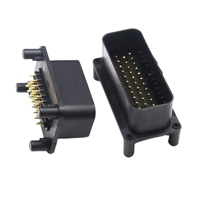 High quality three row 3x6p 3x9p 3x10p automotive black connectors PBT black Pin header 3 rows 3x23p PCB barrier terminal block