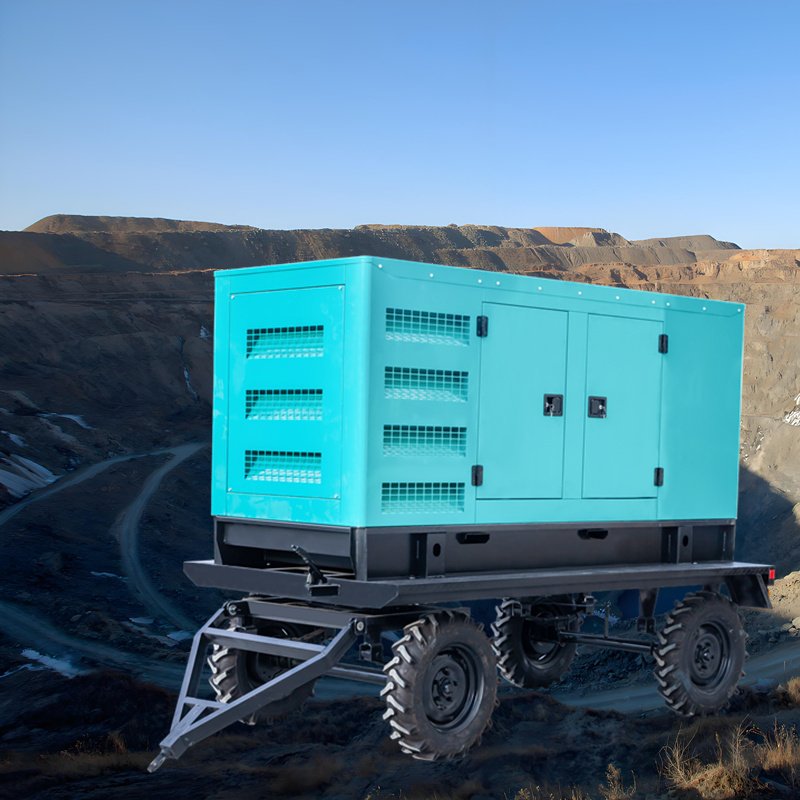30kva Diesel Generator Trailer 30kw 50kw Silent Type with Auto Start 50/60hz Frequency
