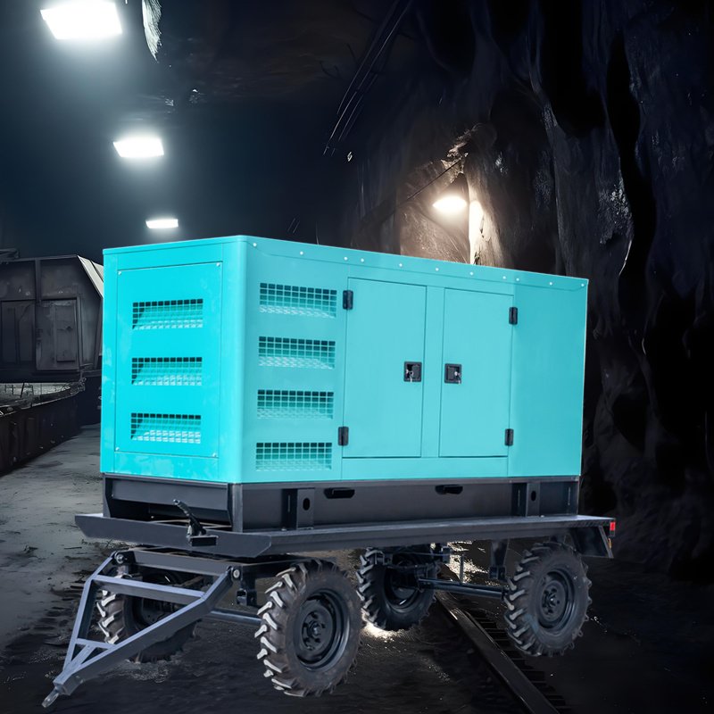 30kva Diesel Generator Trailer 30kw 50kw Silent Type with Auto Start 50/60hz Frequency