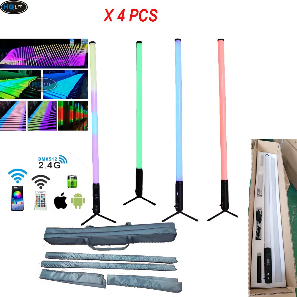 IP65 360 Pixel LED Sticks Light Waterproof Battery Wireless DMX Outdoor Led Tubes DJ Uplights for Wedding Party