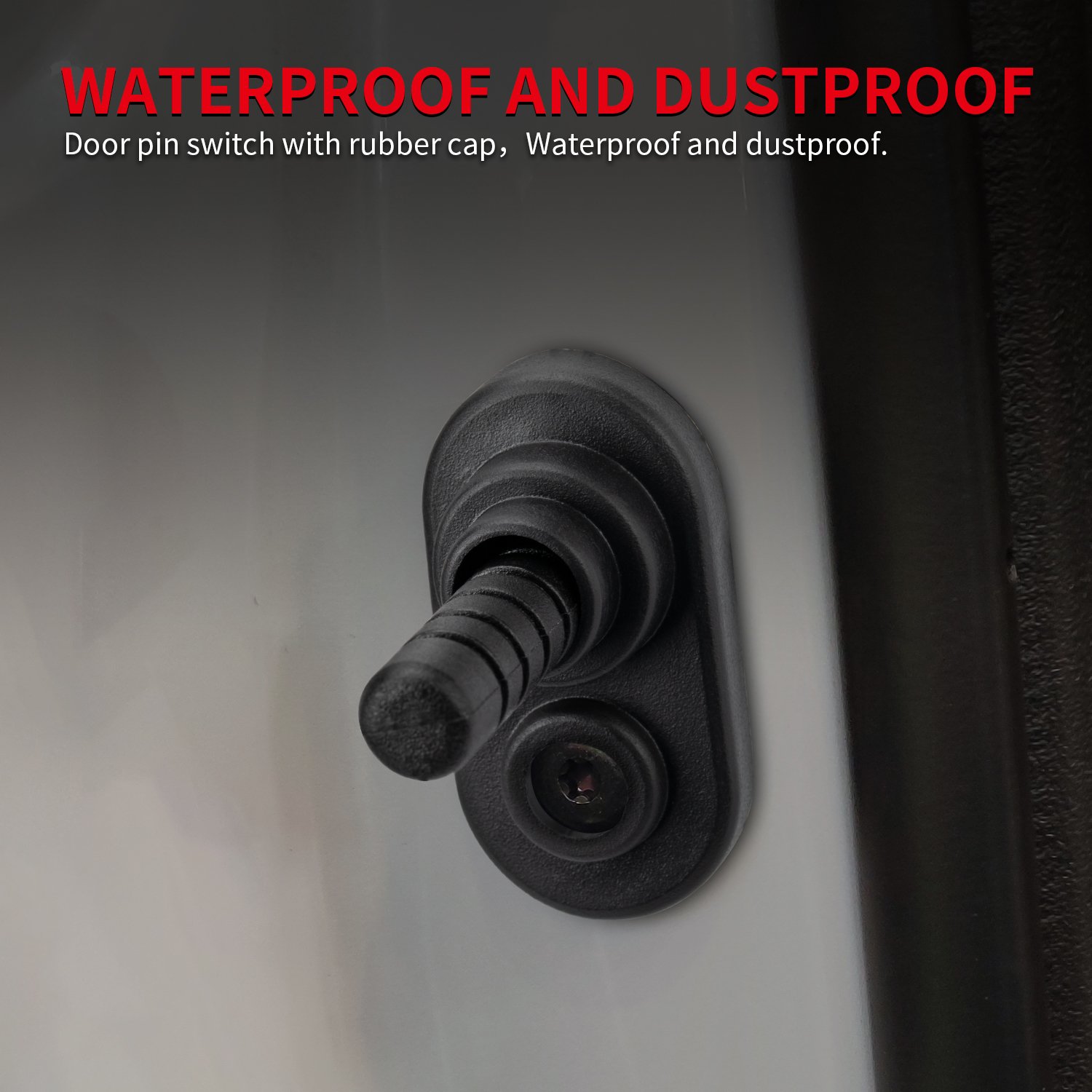 20A Momentary Door Pin Switch 12VDC with Rubber Boot for Vehicle and Door Security Systems