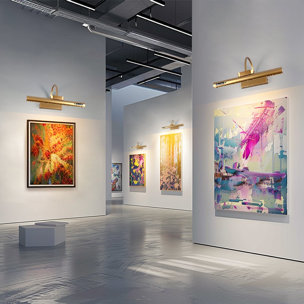 Customizable LED Battery Operated Picture Light Dimmable Three Mode Wall Lights Rotatable Light Head Wall Lamp