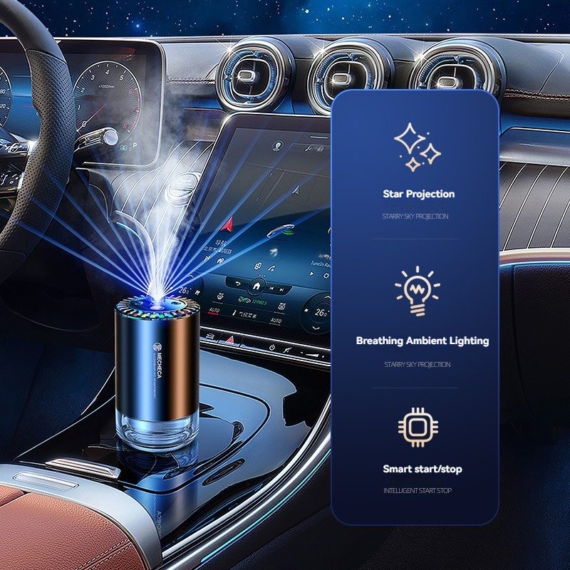New Products 2025 Unique Scent Oil Non Aroma Auto air Usb White Ultrasonic Essential Smart Mist Vent Mini Electric Car Diffuser